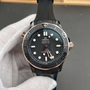 Omega Replica Watch Seamaster Black Dial Rubber Strap VS Factory 42mm
