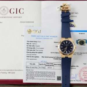 Vacheron Constantin Overseas 4500V Watch Blue Real Gold Cover Replica 11 Luxury 41mm