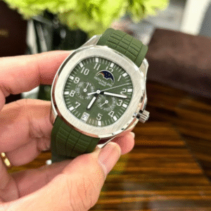 Patek Philippe Aquanaut 5261G Best Replica Watches Green Dial Rubber Strap 40mm