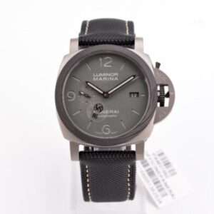 PANERAI LUMINOR REPLICA WATCH GREY DIAL CARBON BEZEL VS FACTORY 44MM