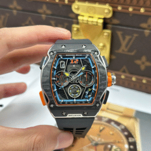 Richard Mille RM65-01 Carbon Replica Watches Black Rubber Strap 44,5×49,9mm