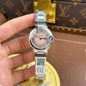 Cartier Ballon Bleu Pink Dial Quartz Movement AF Factory 33mm