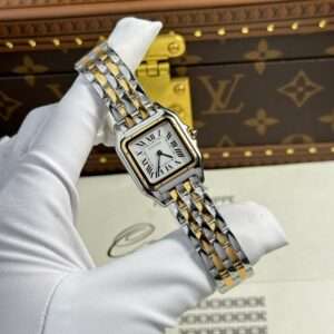 Cartier Panthere White Dial Metal Wire 27x36mm