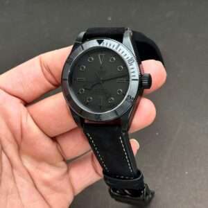 Tudor Black Bay Black Ceramic M79210CNU Best Replica Watches Leather Strap 41mm